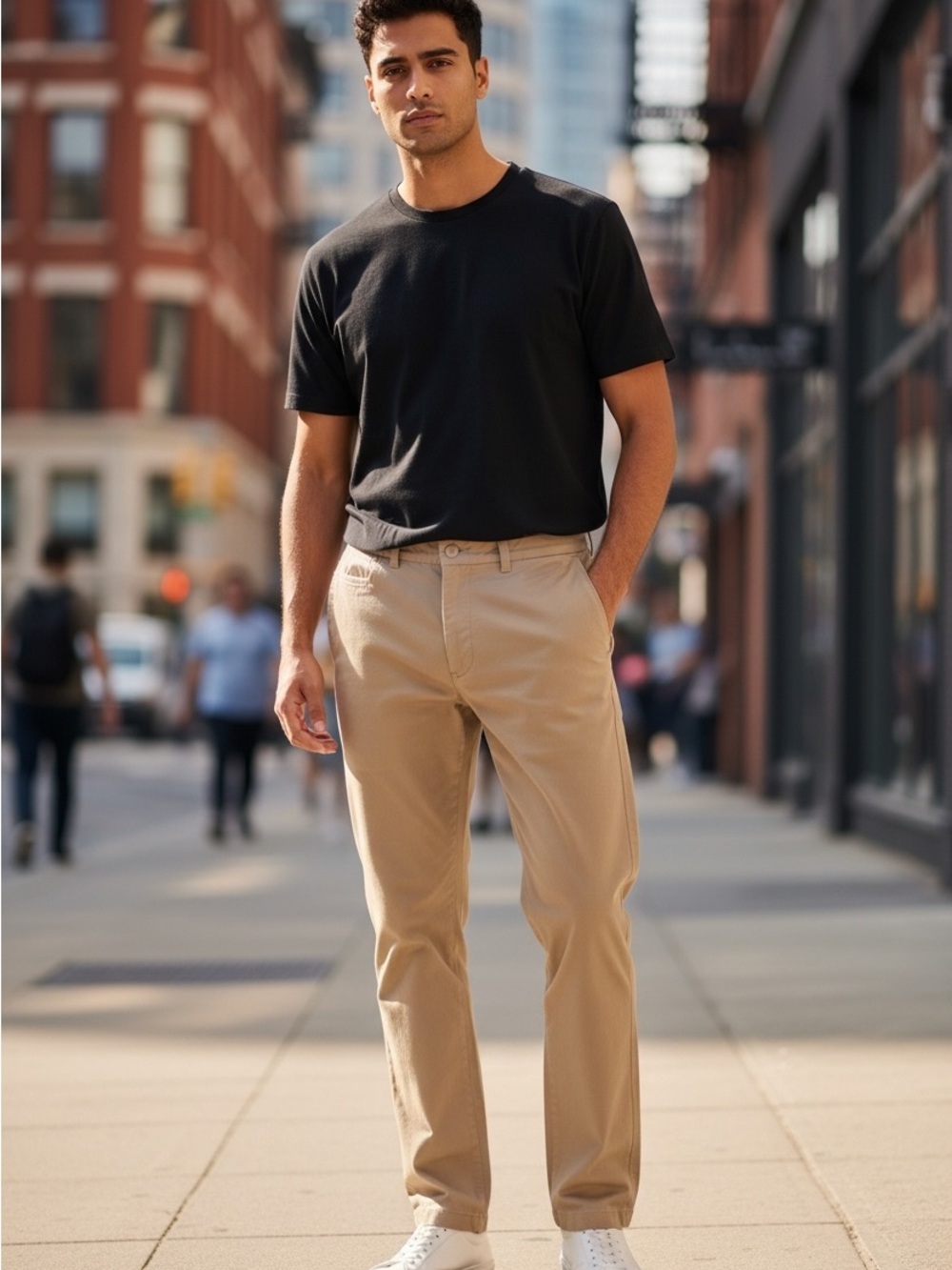 Holderness & Bourne Tailored Fit Men’s Khaki Performance Golf Pants